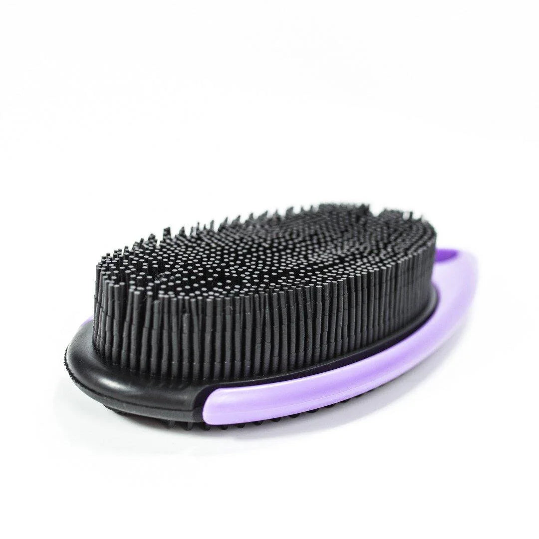 Rubber brush for removing hair and hair from upholstery