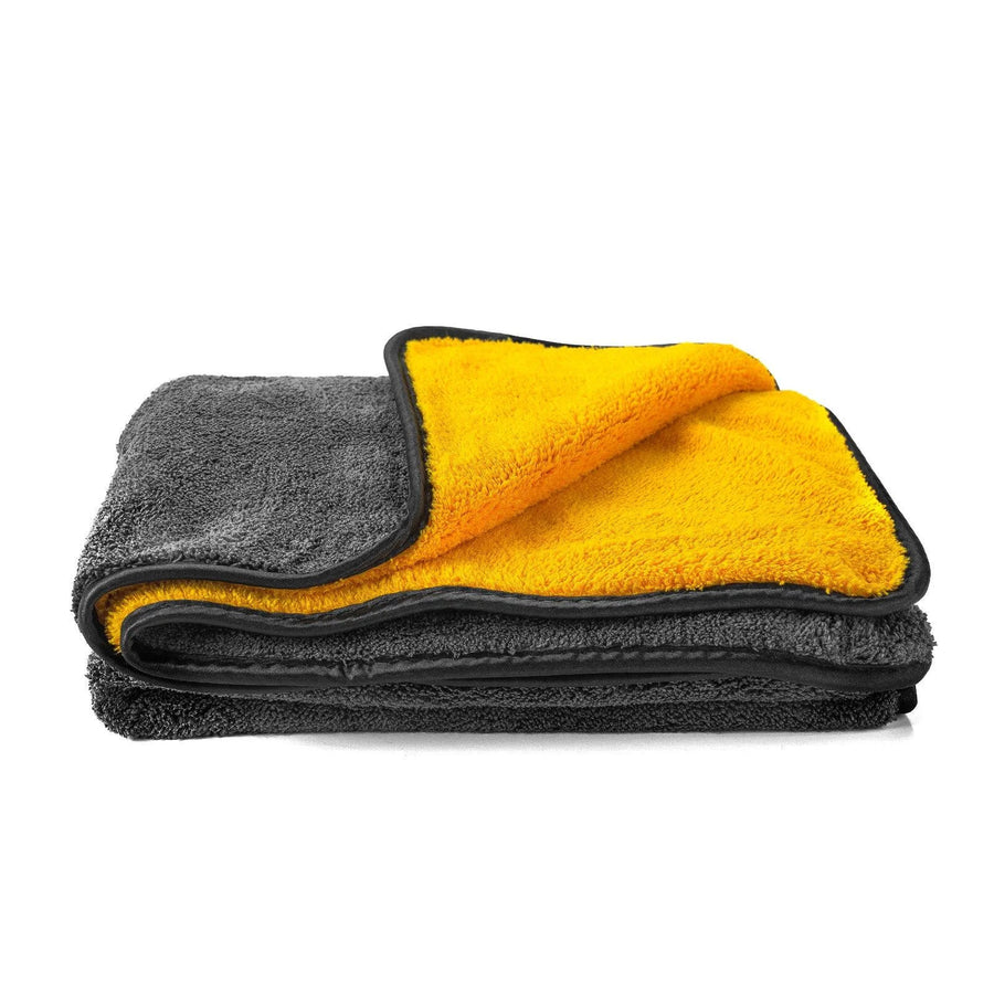 Towel Orange-Black 60x90 600g, product photo on a white background